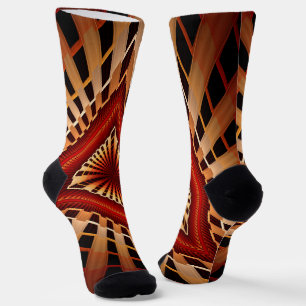 3D-fantasienetwerk moderne fractal grafisch ontwer Sokken