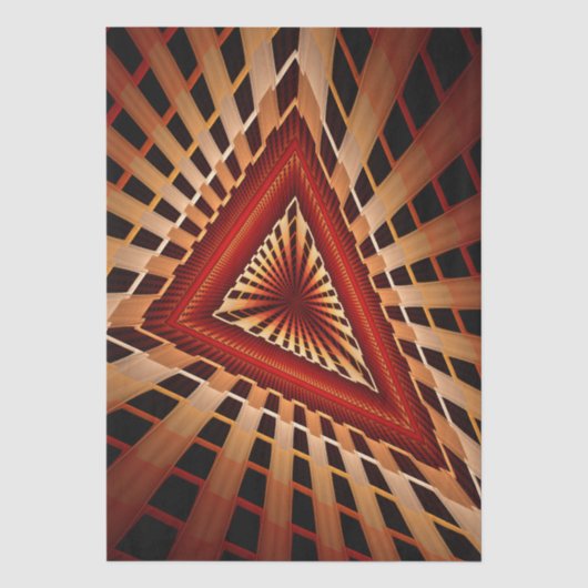 3D-fantasienetwerk moderne fractal grafisch ontwer Tissuepapier (Voorkant)