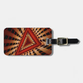 3D Fantasy Netwerk Modern Fractal Grafisch Ontwerp Bagagelabel (Voorkant horizontaal)