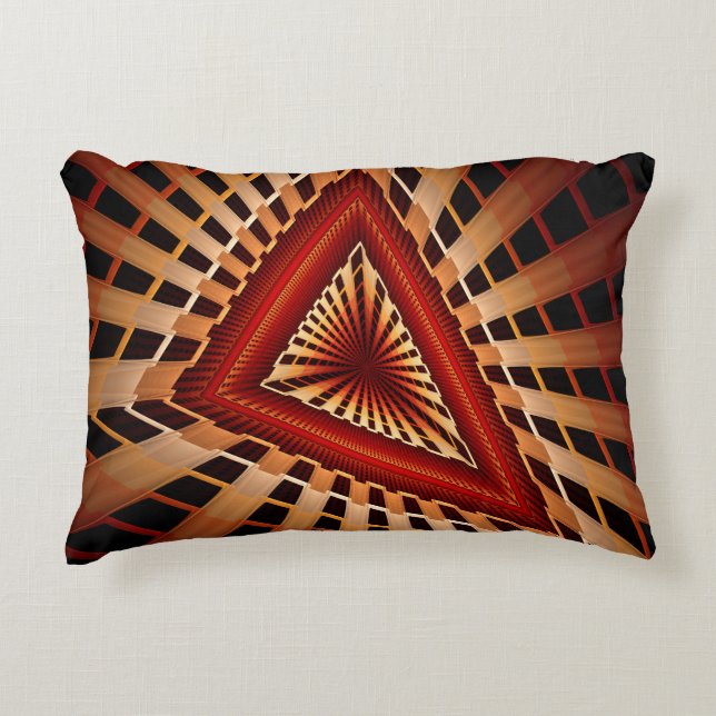 3D Fantasy Netwerk Modern Fractale Grafisch Ontwer Accent Kussen (Voorkant)