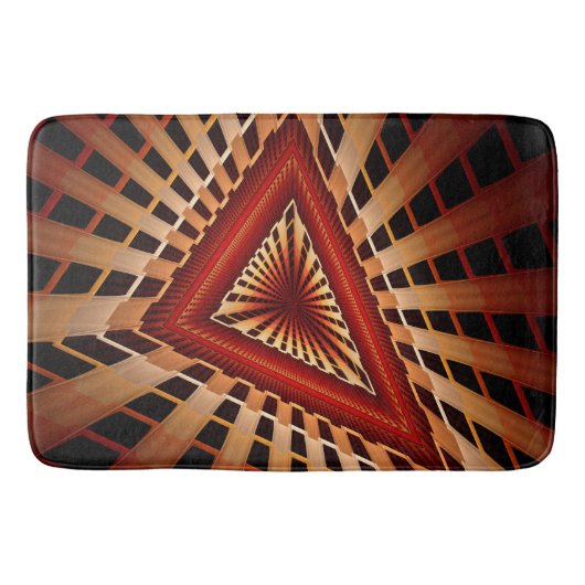 3D Fantasy Netwerk Modern Fractale Grafisch Ontwer Badmat (Voorkant)