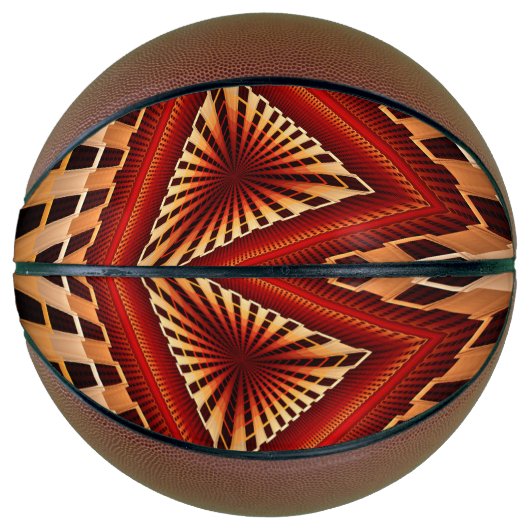 3D Fantasy Netwerk Modern Fractale Grafisch Ontwer Basketbal (Voorkant)