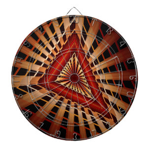 3D Fantasy Netwerk Modern Fractale Grafisch Ontwer Dartbord