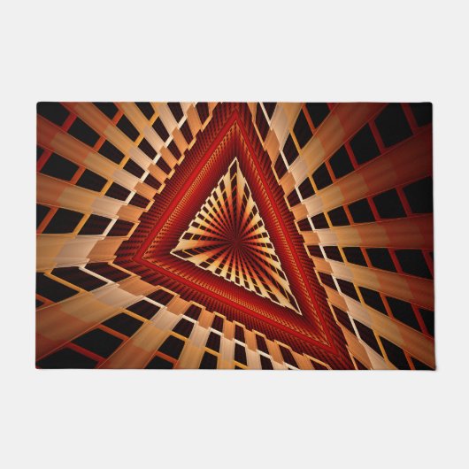 3D Fantasy Netwerk Modern Fractale Grafisch Ontwer Deurmat (Voorkant)