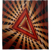3D Fantasy Netwerk Modern Fractale Grafisch Ontwer Douchegordijn (Voorkant)