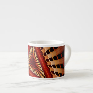 3D Fantasy Netwerk Modern Fractale Grafisch Ontwer Espresso Kop