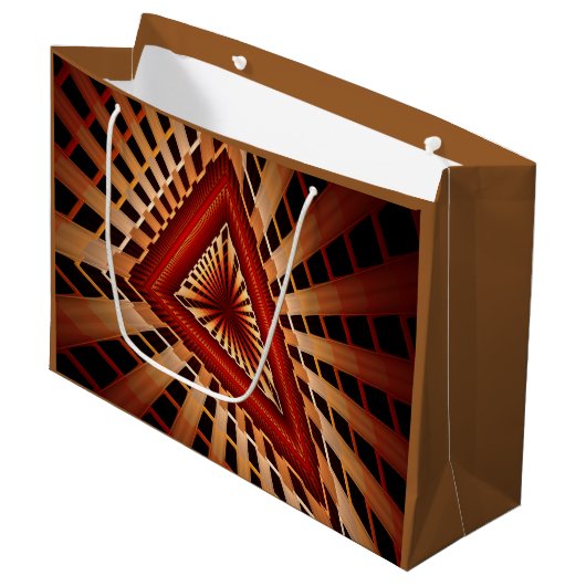 3D Fantasy Netwerk Modern Fractale Grafisch Ontwer Groot Cadeauzakje (Voorkant Gekanteld)