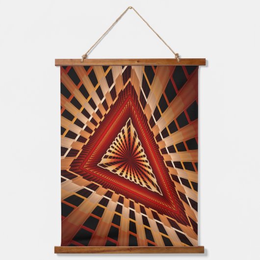 3D Fantasy Netwerk Modern Fractale Grafisch Ontwer Hangend Wandkleed (Voorkant)