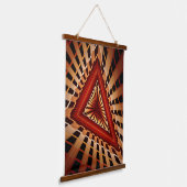 3D Fantasy Netwerk Modern Fractale Grafisch Ontwer Hangend Wandkleed (Gebogen)