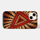 3D Fantasy Netwerk Modern Fractale Grafisch Ontwer iPhone Hoesje (Achterkant horizontaal)