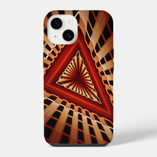 3D Fantasy Netwerk Modern Fractale Grafisch Ontwer iPhone Hoesje (Achterkant)