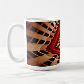 3D Fantasy Netwerk Modern Fractale Grafisch Ontwer Koffiemok (Links)