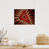 3D Fantasy Netwerk Modern Fractale Grafisch Ontwer Poster (Keuken)
