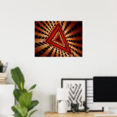 3D Fantasy Netwerk Modern Fractale Grafisch Ontwer Poster (Thuiskantoor)