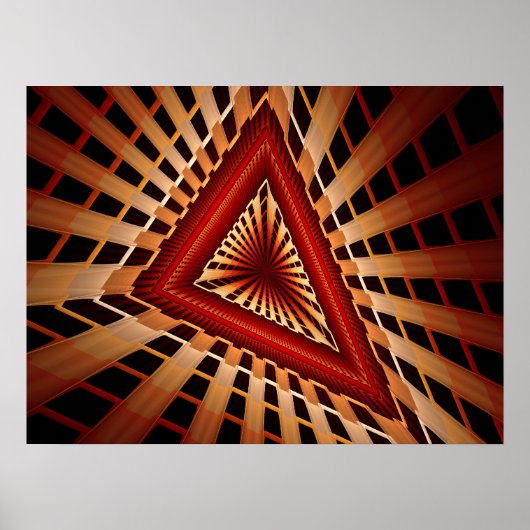 3D Fantasy Netwerk Modern Fractale Grafisch Ontwer Poster (Voorkant)