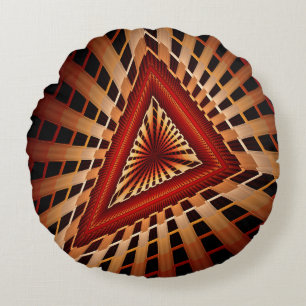 3D Fantasy Netwerk Modern Fractale Grafisch Ontwer Rond Kussen
