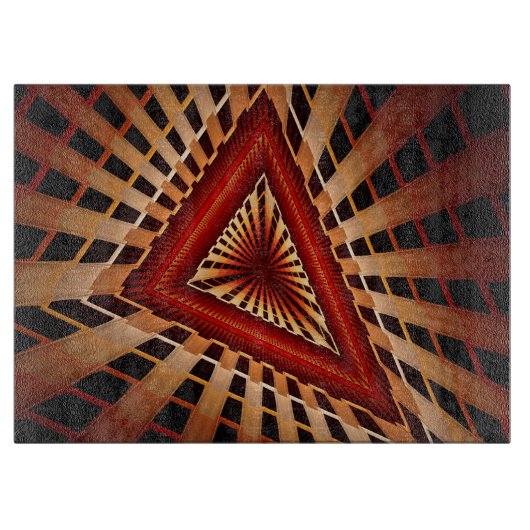 3D Fantasy Netwerk Modern Fractale Grafisch Ontwer Snijplank (Voorkant)