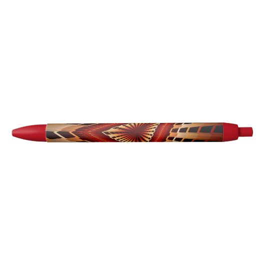 3D Fantasy Netwerk Modern Fractale Grafisch Ontwer Zwarte Inkt Pen (Voorkant)