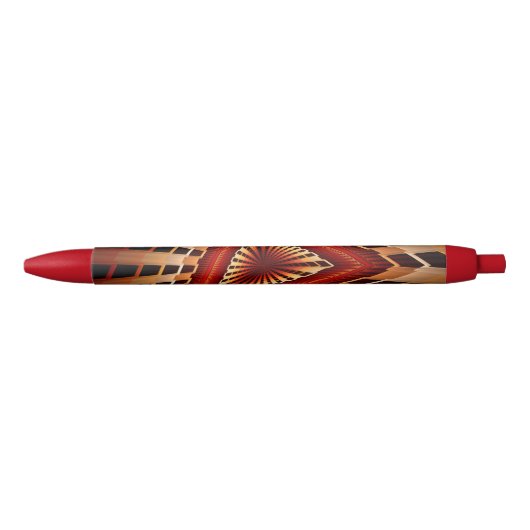 3D Fantasy Netwerk Modern Fractale Grafisch Ontwer Zwarte Inkt Pen (Voorkant)
