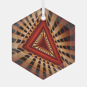 3D Fantasy Netwerk Moderne Fractale Grafische Vorm Glas Ornament