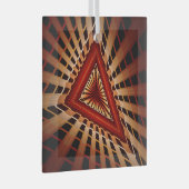 3D Fantasy Netwerk Moderne Fractale Grafische Vorm Glas Ornament (Voorkant Rechts)
