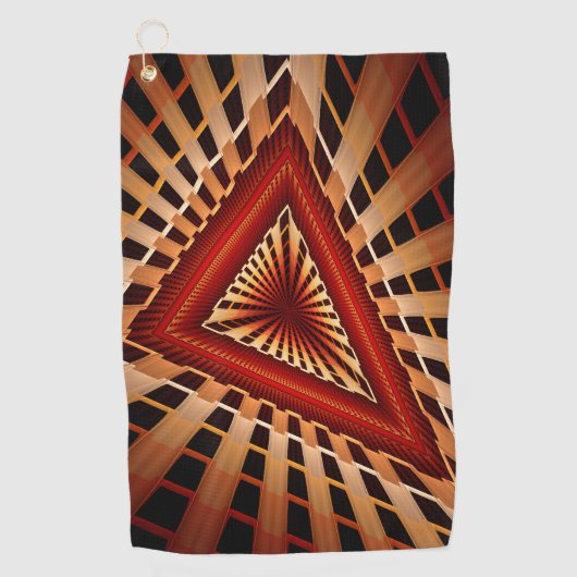 3D Fantasy Netwerk Moderne Fractale Grafische Vorm Golfhanddoek (Voorkant)