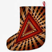 3D Fantasy Netwerk Moderne Fractale Grafische Vorm Grote Kerstsok (Achterkant)