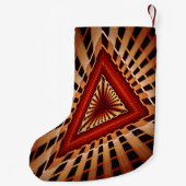 3D Fantasy Netwerk Moderne Fractale Grafische Vorm Kleine Kerstsok (Achterkant)
