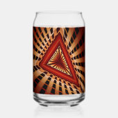 3D Fantasy Network Modern Fractal Graphic Design Blikvorm Glas (Achterkant)
