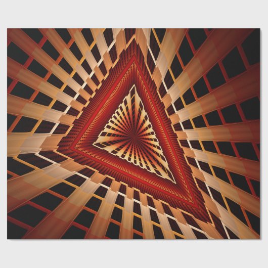 3D Fantasy Network Modern Fractal Graphic Design Cadeaupapier (Vlak)