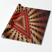 3D Fantasy Network Modern Fractal Graphic Design Cadeaupapier (Uitgerold)