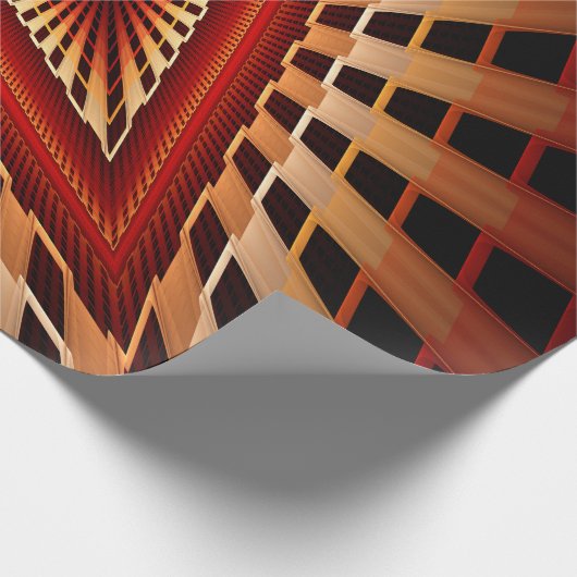 3D Fantasy Network Modern Fractal Graphic Design Cadeaupapier (Hoek)