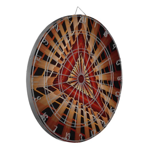 3D Fantasy Network Modern Fractal Graphic Design Dartbord (Voorkant Links)