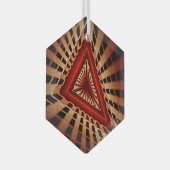 3D Fantasy Network Modern Fractal Graphic Design Glas Ornament (Voorkant Rechts)