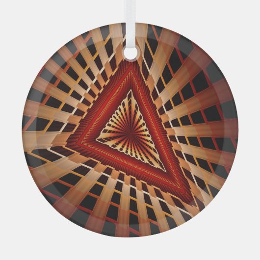 3D Fantasy Network Modern Fractal Graphic Design Glas Ornament (Voorkant)