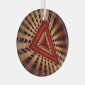 3D Fantasy Network Modern Fractal Graphic Design Glas Ornament (Voorkant Rechts)