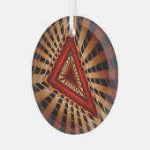 3D Fantasy Network Modern Fractal Graphic Design Glas Ornament (Voorkant links)