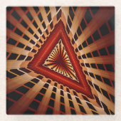 3D Fantasy Network Modern Fractal Graphic Design Glazen Onderzetter (Voorkant)