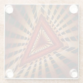 3D Fantasy Network Modern Fractal Graphic Design Glazen Onderzetter (Achterkant)