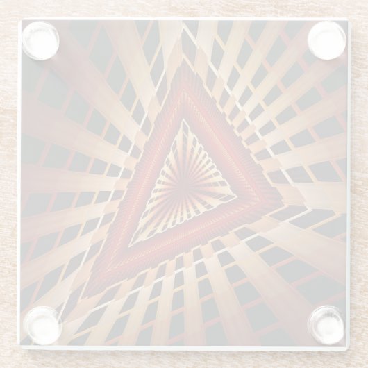 3D Fantasy Network Modern Fractal Graphic Design Glazen Onderzetter (Achterkant)