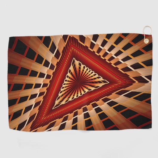 3D Fantasy Network Modern Fractal Graphic Design Golfhanddoek (Horizontaal)