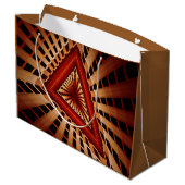 3D Fantasy Network Modern Fractal Graphic Design Groot Cadeauzakje (Achterkant Gekanteld)