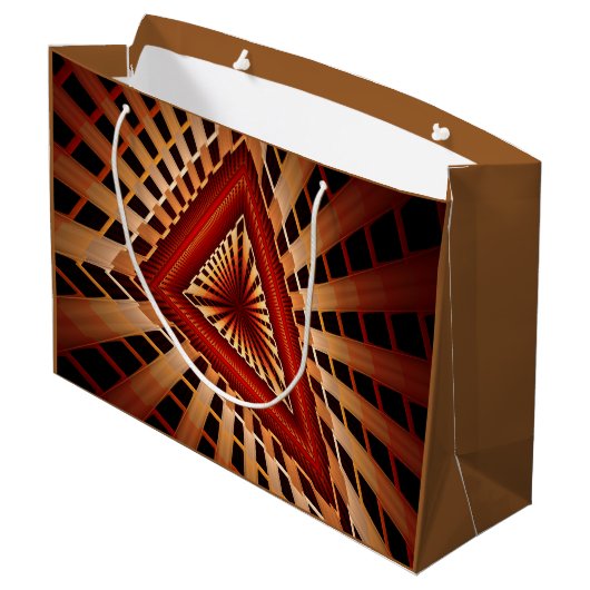 3D Fantasy Network Modern Fractal Graphic Design Groot Cadeauzakje (Achterkant Gekanteld)