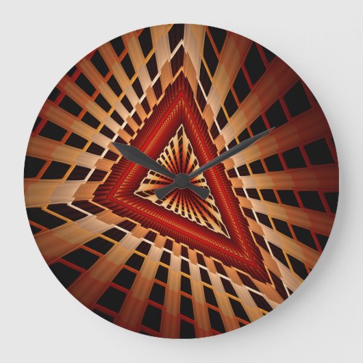 3D Fantasy Network Modern Fractal Graphic Design Grote Klok (Voorkant)