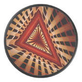 3D Fantasy Network Modern Fractal Graphic Design Hockey Puck (Voorkant)