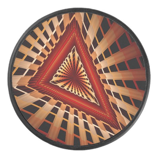 3D Fantasy Network Modern Fractal Graphic Design Hockey Puck (Voorkant)