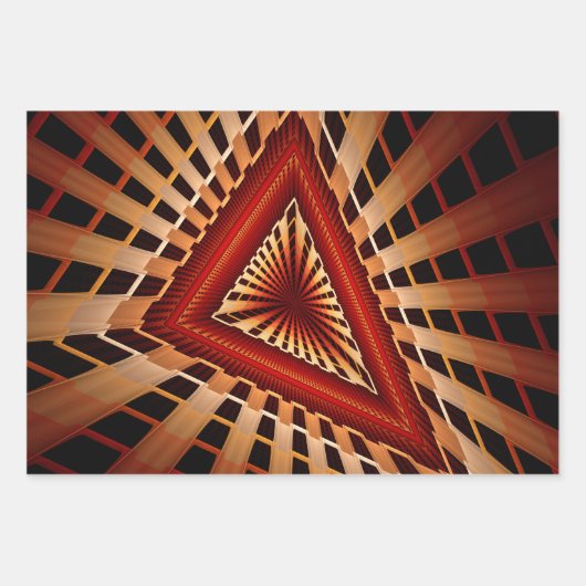 3D Fantasy Network Modern Fractal Graphic Design Inpakpapier Vel (Voorkant 2)