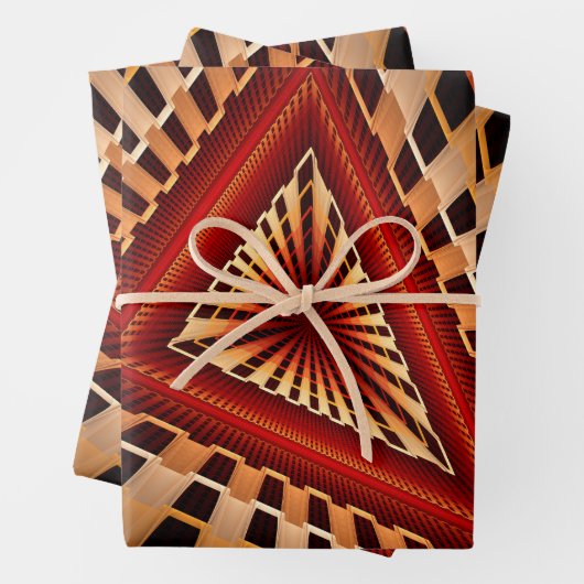 3D Fantasy Network Modern Fractal Graphic Design Inpakpapier Vel (In situ)