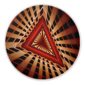 3D Fantasy Network Modern Fractal Graphic Design Keramische Knop (Voorkant)