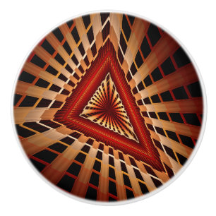 3D Fantasy Network Modern Fractal Graphic Design Keramische Knop